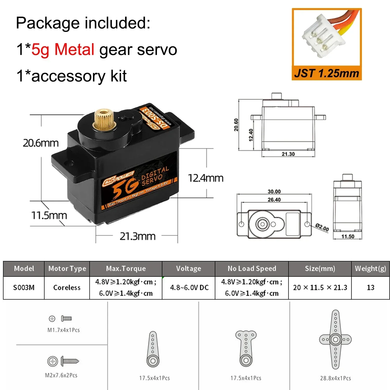 hot rc DSPOWER 2g 3,7g 4,3g 5g 6g 8g 9g Kunststoff/Metall Getriebe JR/JST Digital Micro Servo Motor für RC Mini Auto Flugzeug Starrflügel Roboter 8