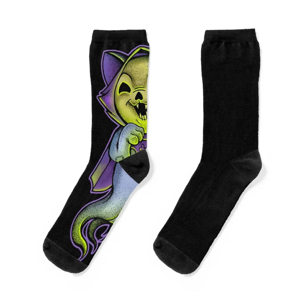 

Skeletor Cat Socks gym sports and leisure Crossfit Heating sock Women Socks Men's