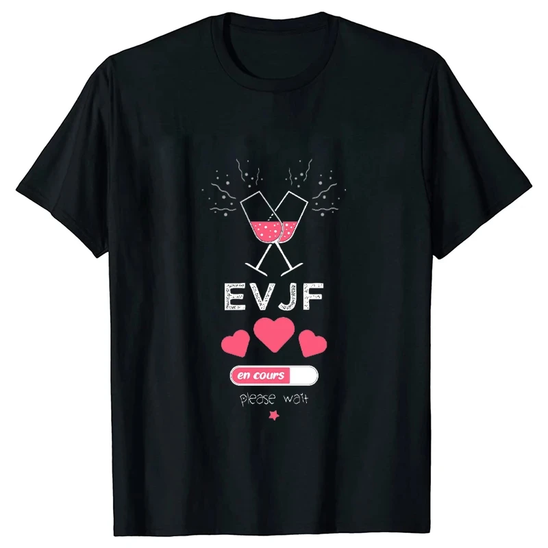 Tee Shirt Evjf Femme French Girls Bachelorette Party Tshirt Team Bride Squad T-shirt Bridal Shower Friends Wedding Hen Party Top