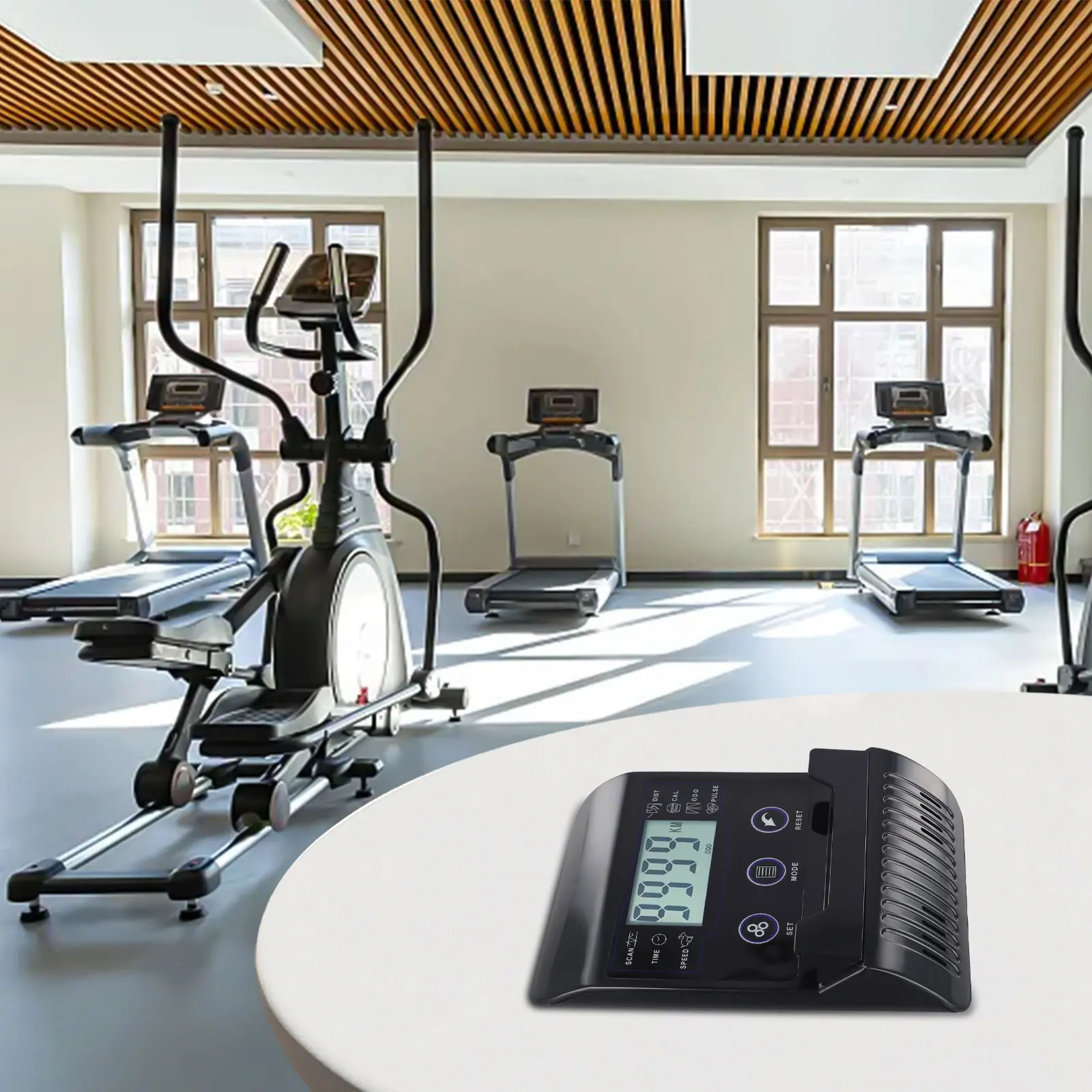 Bicicleta de fitness estacionaria con medidor electrónico integrado, ideal para seguimiento de distancia y monitoreo de frecuencia cardíaca para Kinomap
