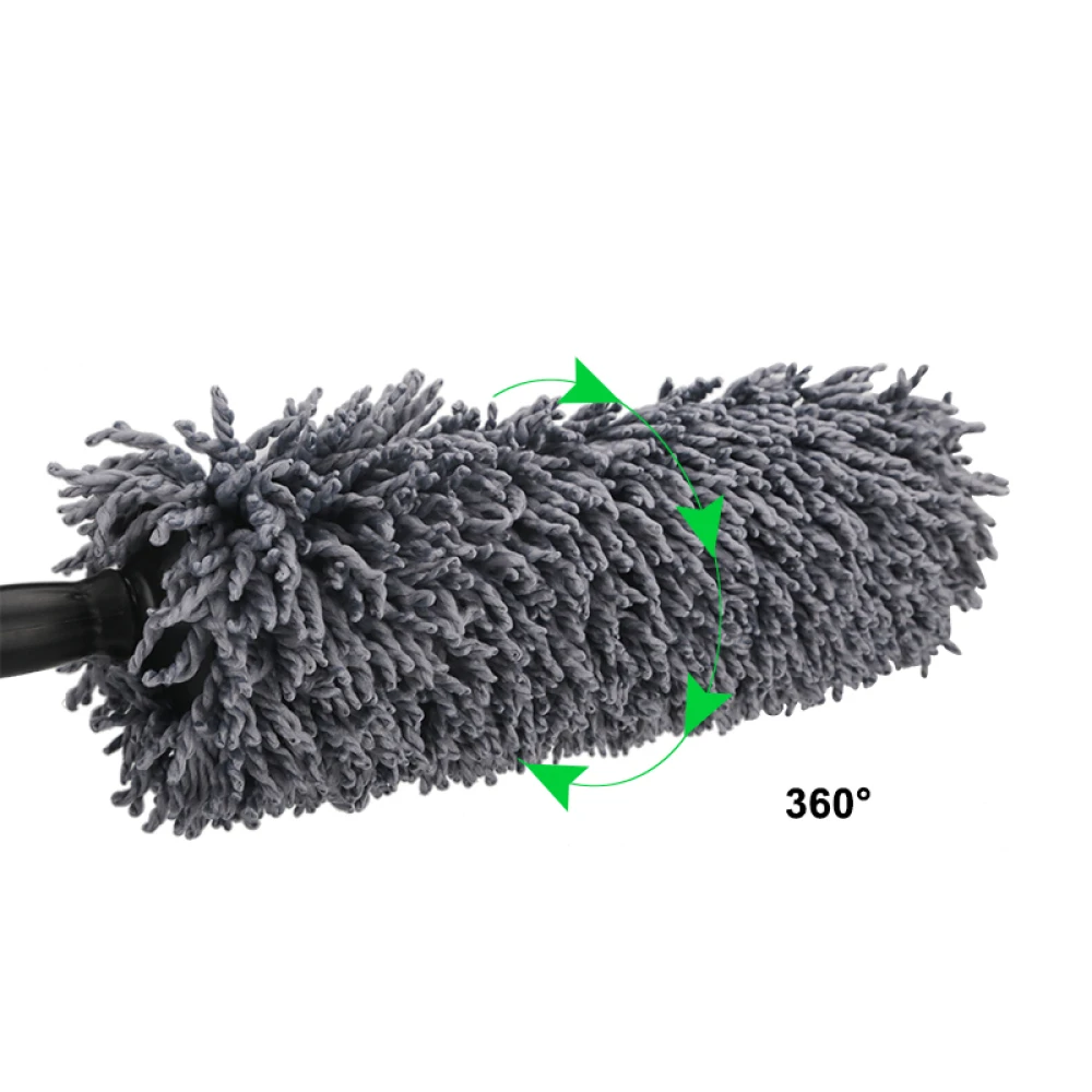 Foldable Purple/Grey Microfiber Duster Car Cleaning Cloths Brush Aluminum Auto Detailing Washing Cleaning Tool