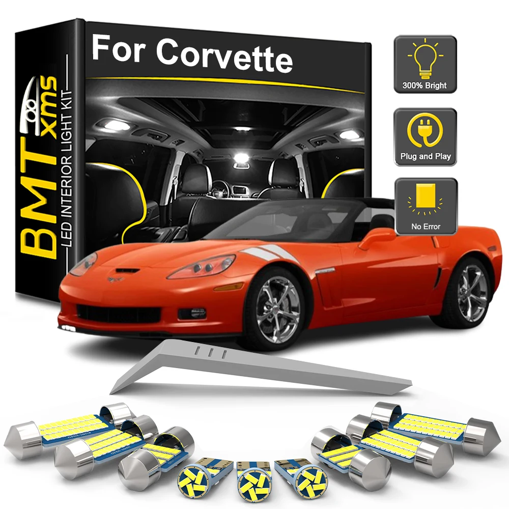 

BMTxms LED Interior Light Bulb Kit For Chevrolet Chevy Corvette C4 C5 C6 1984-2010 2011 2012 2013 Car Dome Map Trunk Lamp Canbus