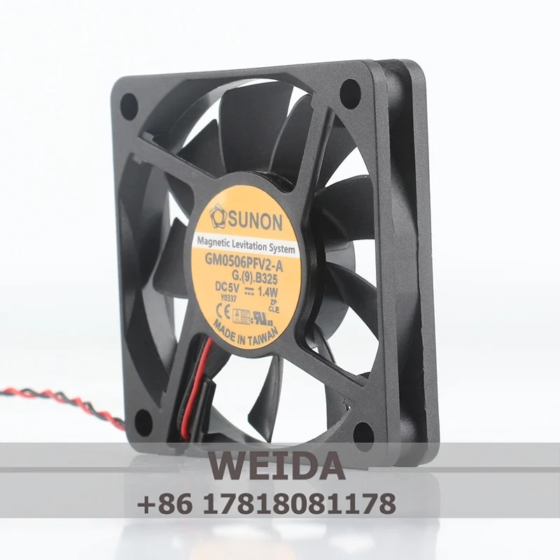 cooling fan New Sunon DC 5V 1.4W 6010 6CM 60X60X10MM ultra-thin USB maglev silent chassis 2-wire GM0506PFV2-A