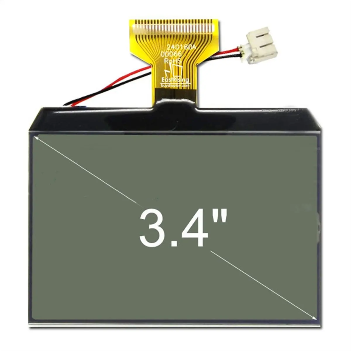 TCE 3.4inch 240x160 Dot Matrix LCD Display Serial Interface Black on White Free Backlight Connector
