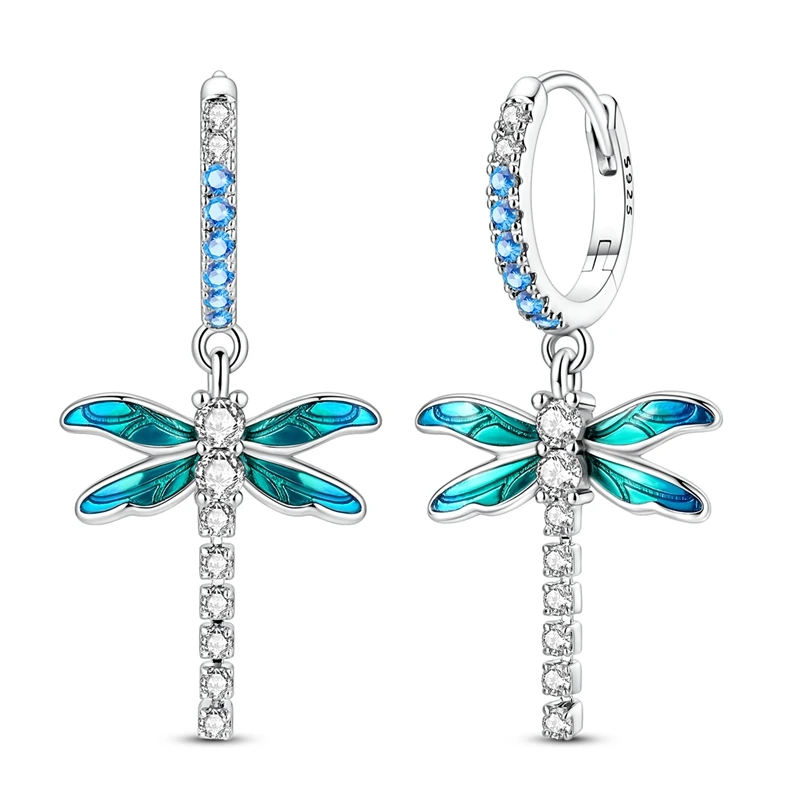 925 Sterling Silver Earrings Women Zirconium Sparking Sun Moon Large Hoop Earring For Anniversary Wedding Jewelry Gifts