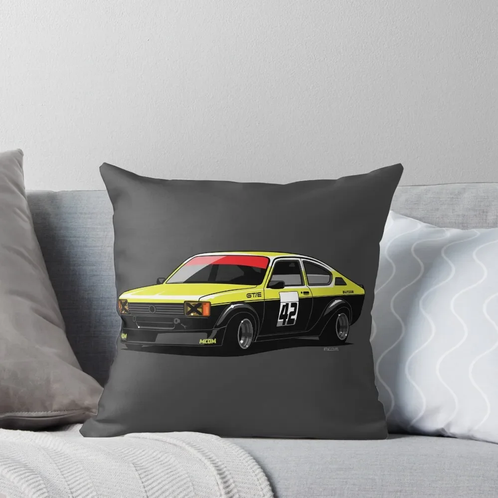 Blitz Kadett C Sporting Coupe GS/E Black Yellow Throw Pillow christmas ornaments 2025 Cushion Cover pillow