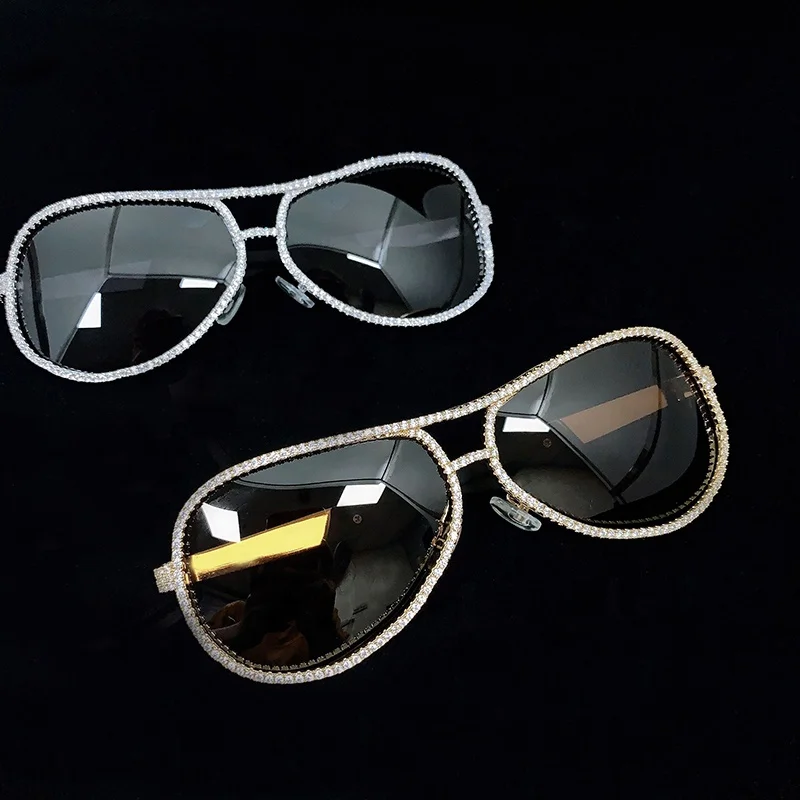 

ready to ship discount jewelry custom made iced out cz hip hop sunglasses