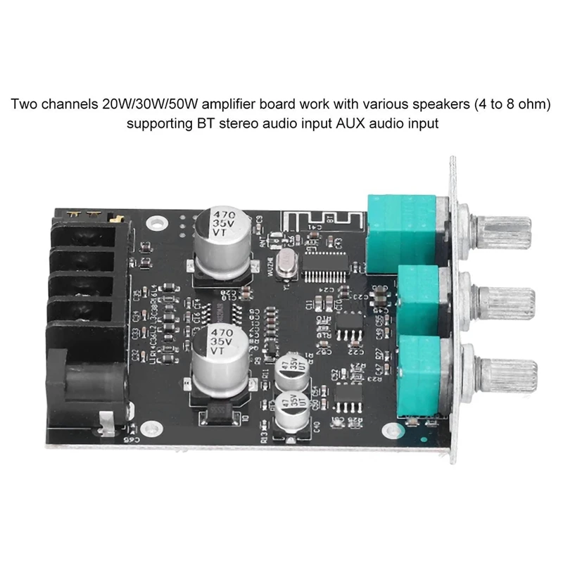 Top Deals ZK-502MT Power Amplifier Board Acrylic Protective Shell 2X50W High Power Powerful Design Subwoofer Amplifier Board