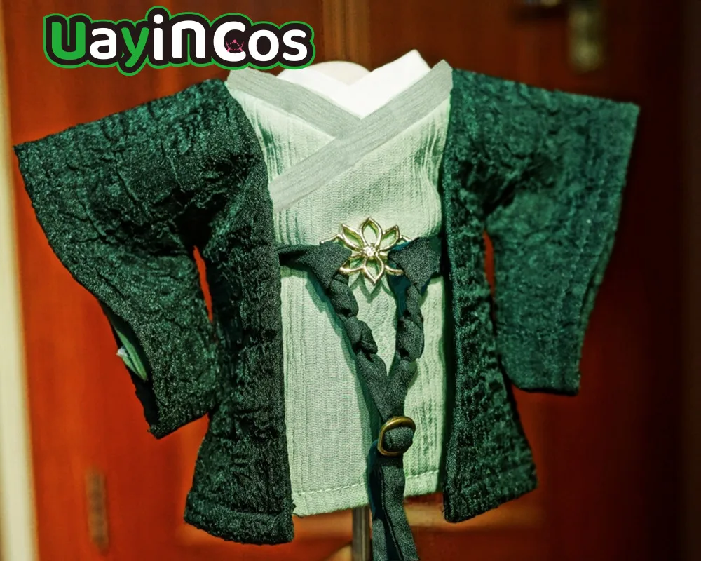 

20cm Doll Clothes Mysterious Lotus Casebook Li Lianhua Vintage Ancient Green Costume Suit Stuffed Plushies Doll Accessories Ani