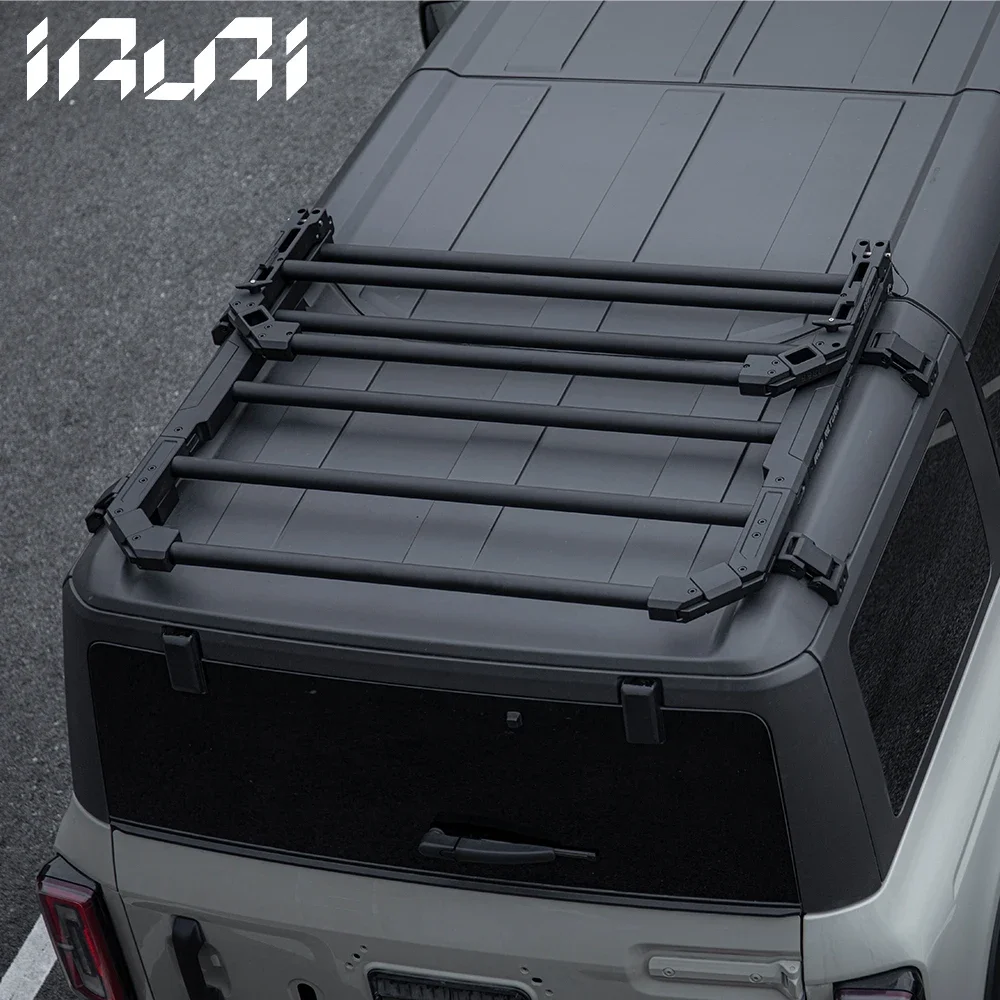 New style IRURI Foldable Roof Rack, Aluminum Alloy Cargo Roof Rack, Direct Bolt-On Installation, Sunroof Compatible For Ford Bro