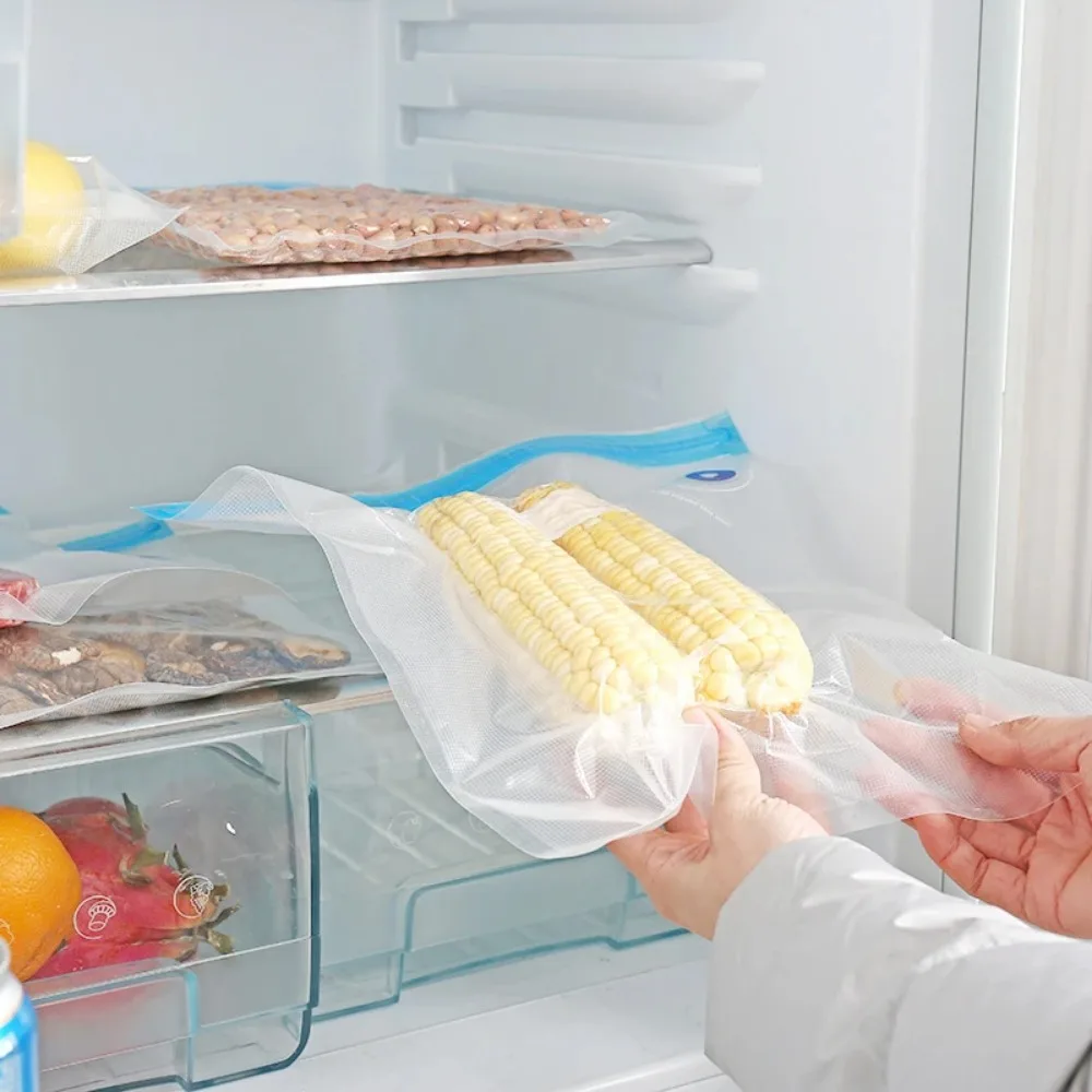 Reusable Vacuum Sealer Bag, Air Valve Pump Sealing Vegetables Meat Fresh-keeping Bag, Kitchen Food Storage Zipper Bags