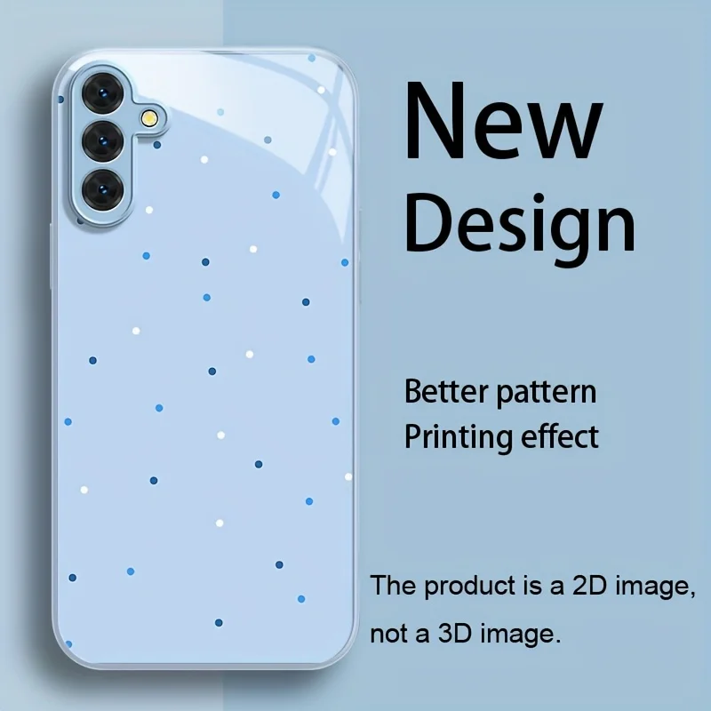 Durable Blue Glass Phone Case Suitable for Samsung for Galaxy for  Samsung Galaxy S26/S25/S24/S23/S22/S21 and other models