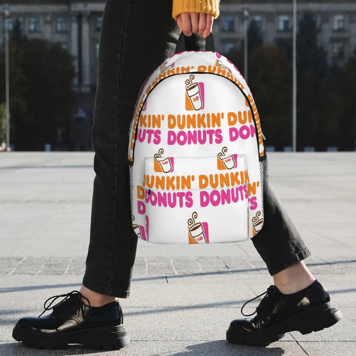 Dunkin Donuts Backpack Student BookBag Men Women School Bag Laptop Shoulder Bags view 2