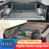 120X120cm Highly Elastic Cargo Net Stretchable Truck Bed Cargo Mesh Organizer Suitable for Pickup Daily Light Loads of Trucks