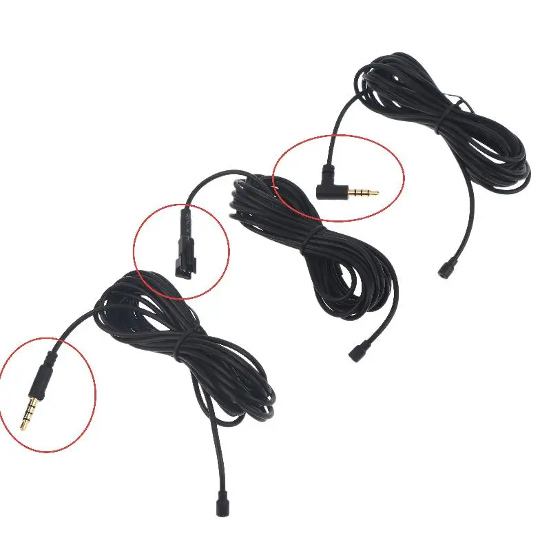 3 Meter 3.5mm Male To Female Audio Extension Cable Car Audio Microphone Clip Jack Plug Stable Transmission For Car DVD Radio