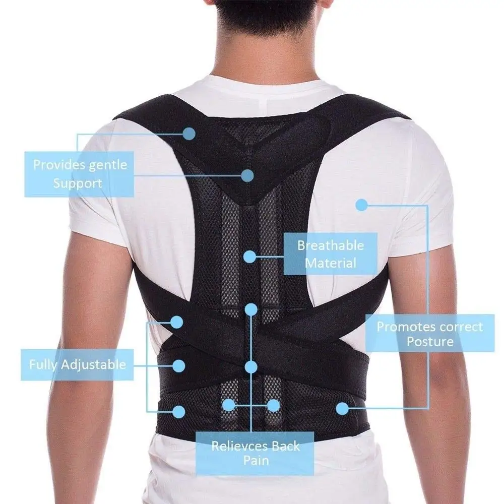 Back Support Posture Corrector for Men & Women Brace Trainer Providing Pain Relief Neck Back Shoulder Posture Spine Corrector