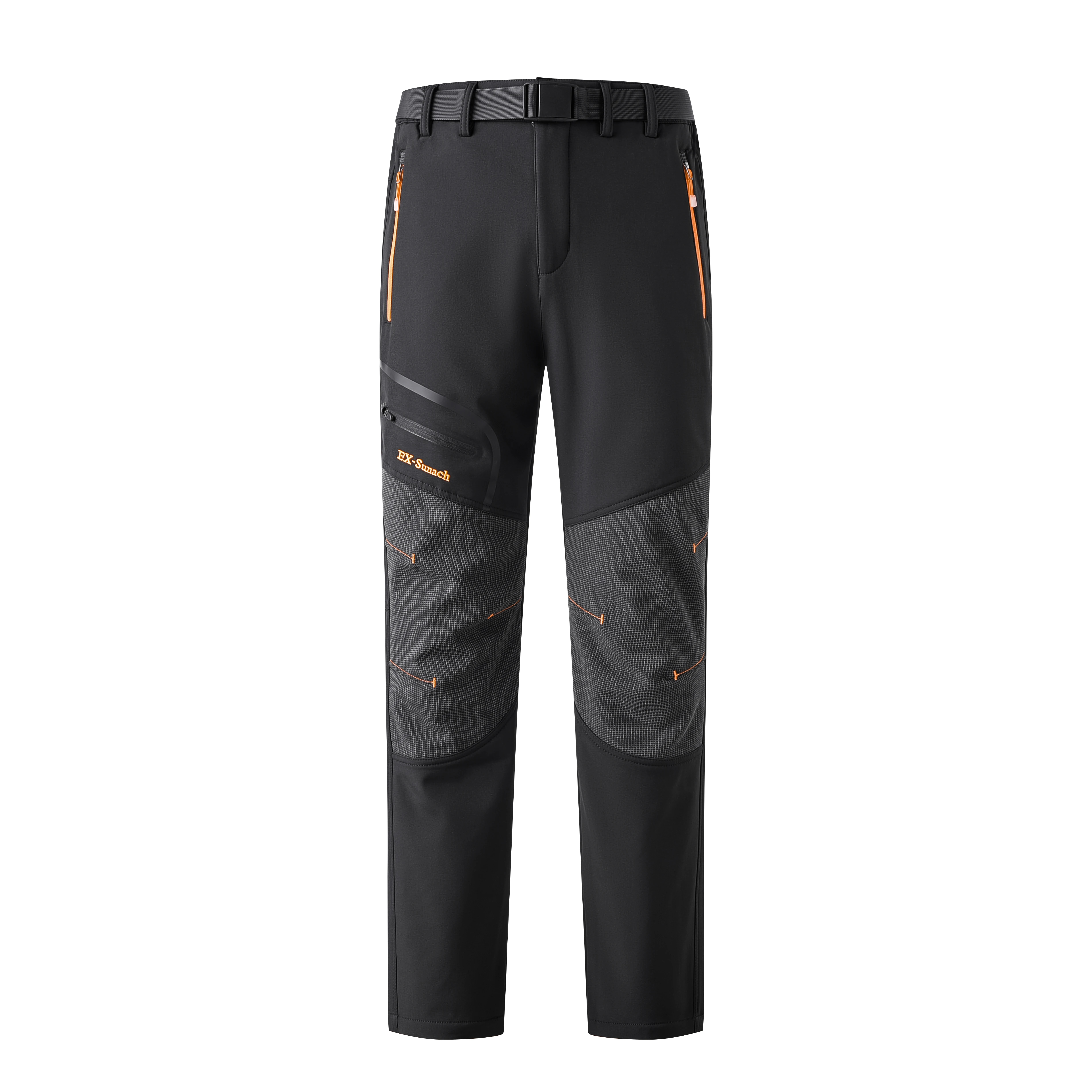 Winter Clothing Hiking - กางเกงบุขนสำหรับผู้ชาย กางเกงทำงานกลางแจ้งกันน้ำ กางเกงเดินป่าหนาสำหรับฤดูหนาว กางเกงสำหรับตั้งแคมป์กันลมและทนทานต่อการสึกหรอ กางเกงซอฟต์เชลล์ไซส์ใหญ่