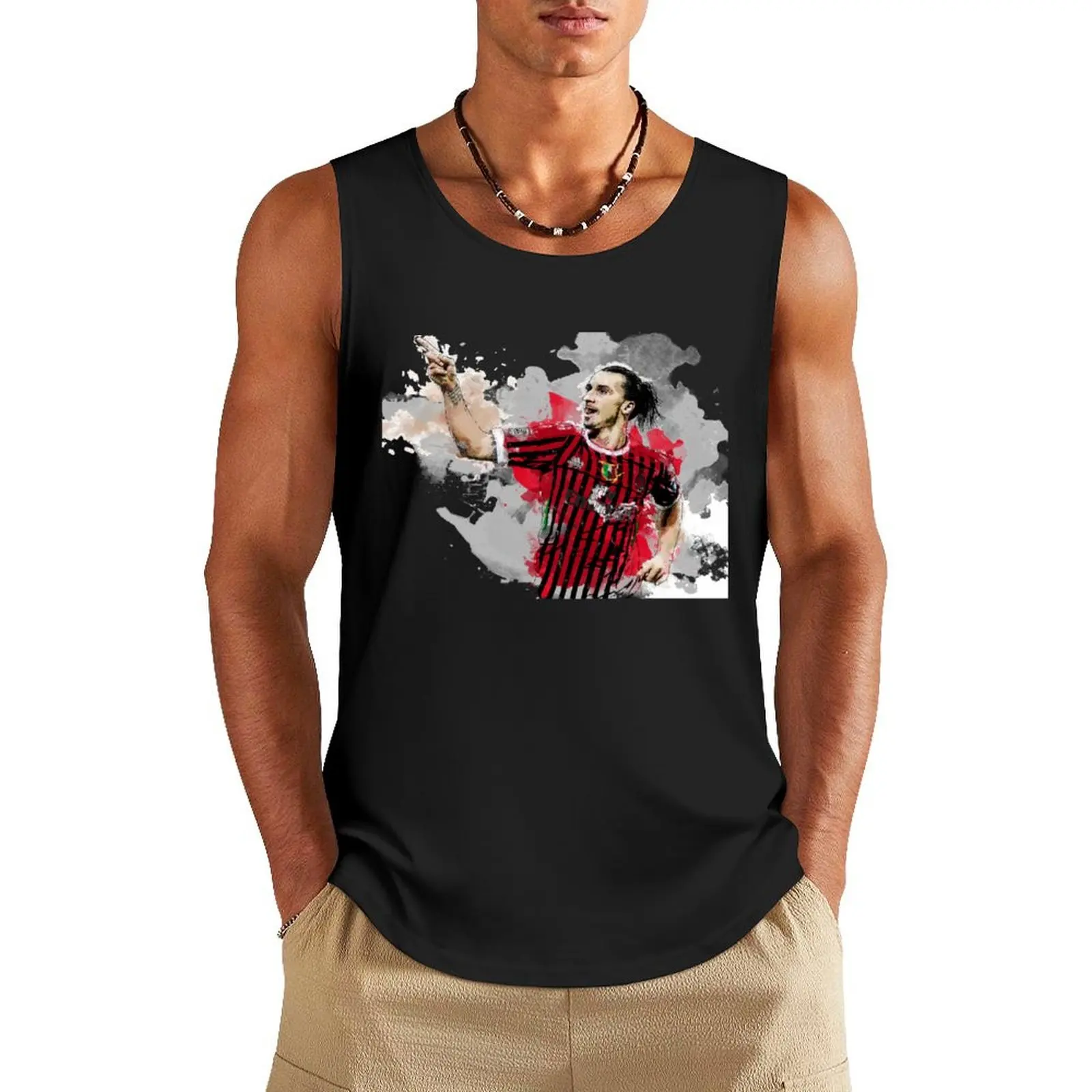 Zlatan Ibrahimovic Painting Tank Top t-shirt Men's gym Men's t-shirts gym clothes man fitness