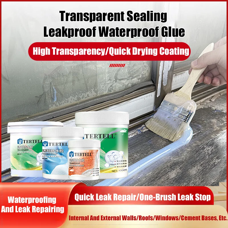 

Гидроизоляционный клей для дома, ванной комнаты, прозрачный невидимый уплотнитель, герметичное покрытие, прочный изолирующий прозрачный герметик для плитки