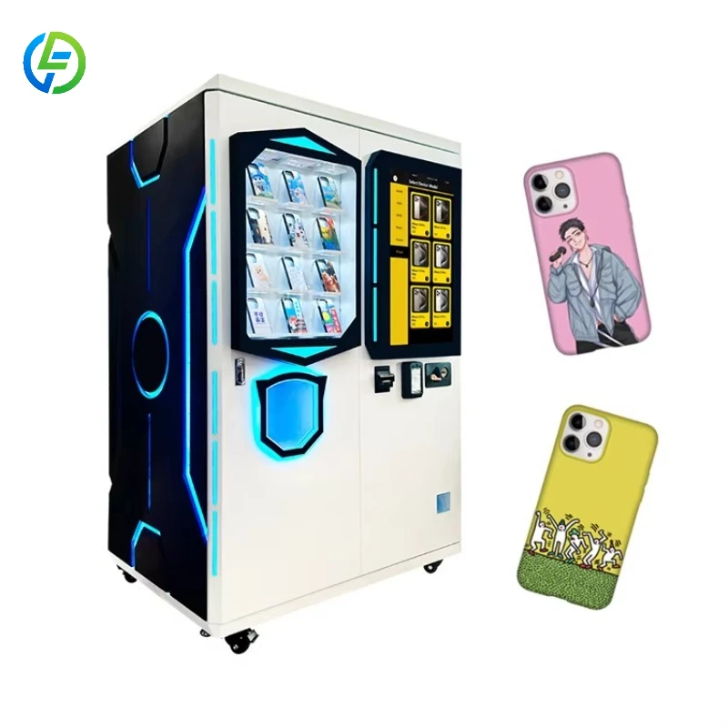 خدمة 24 ساعة آلة بيع حالة الهاتف المحمول شاشة تعمل باللمس عملة رمز نظام الدفع SDK آلة بيع حالة الهاتف المحمول