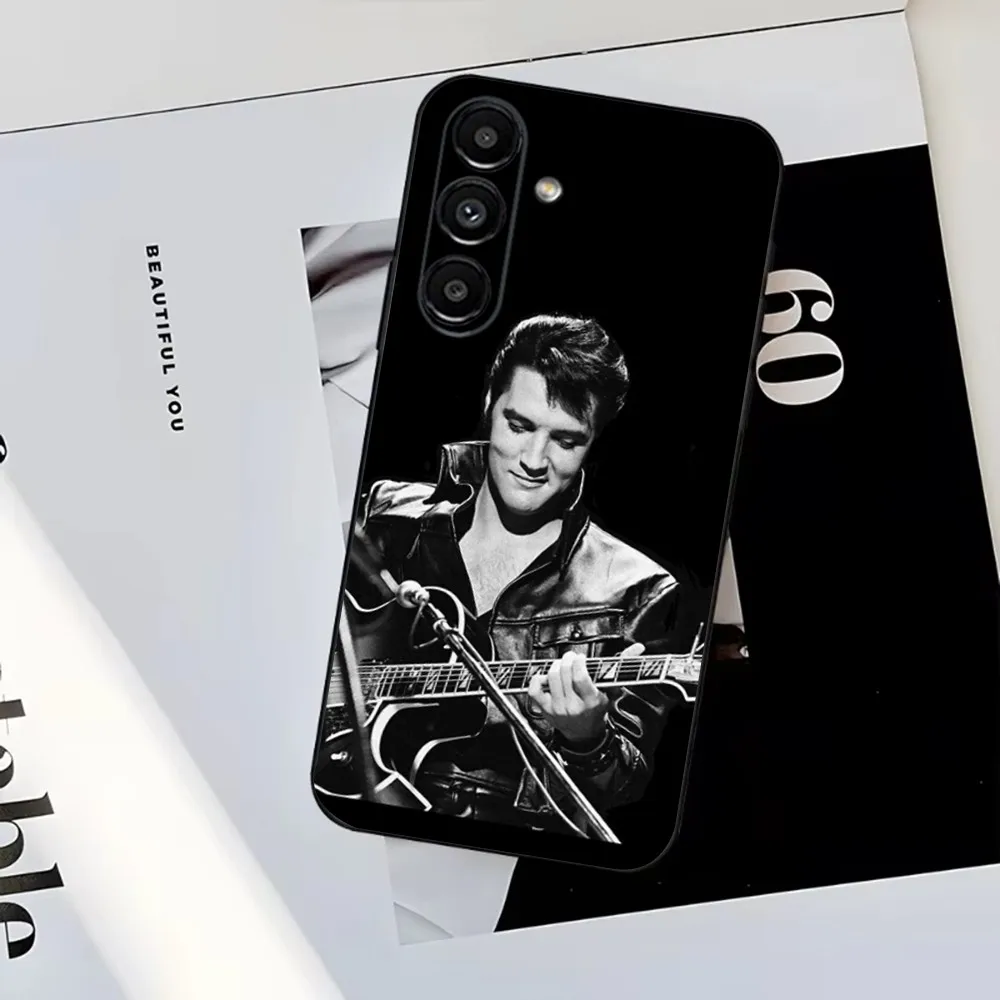 Singer E-Elvis P-Presley  Phone Case For Samsung S25,S24,S23,S22,S21,S20,S10,Ultra,Plus,Lite,FE,Soft Silicone Black Cover