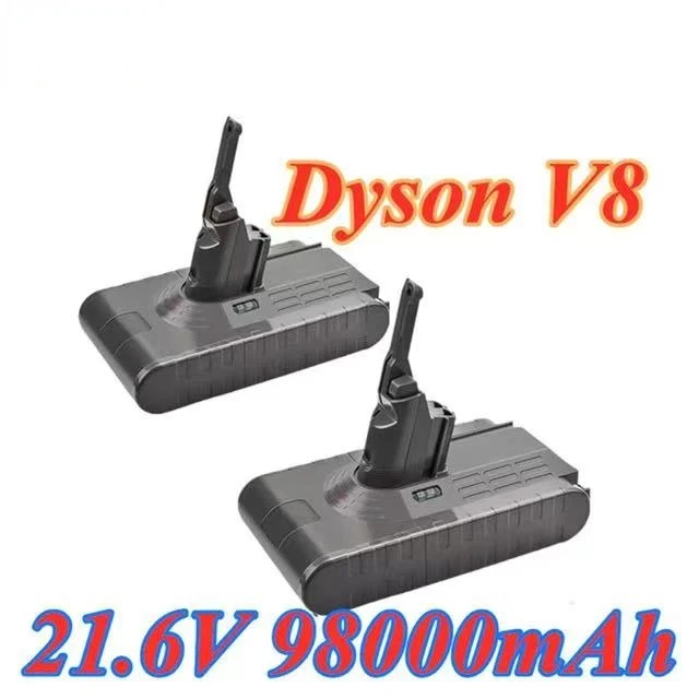 

2022 nova alta capacidade 98000mah 21.6v bateria para dyson v8 absoluto/fofo/animal/li-ion aspirador de pó bateria recarregável