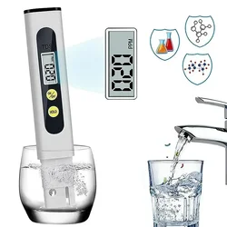 TDS Meter Digital Water Tester 0-9990ppm Drinking Water Quality Analyzer Monitor Filter Rapid Test Aquarium Hydroponics Pools