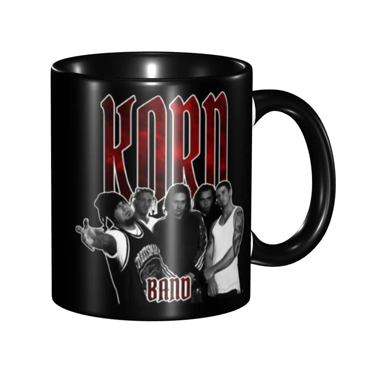 

DIY Metal Rock Band Korns Ceramic Mugs Customized Coffee Cups Creative Gift