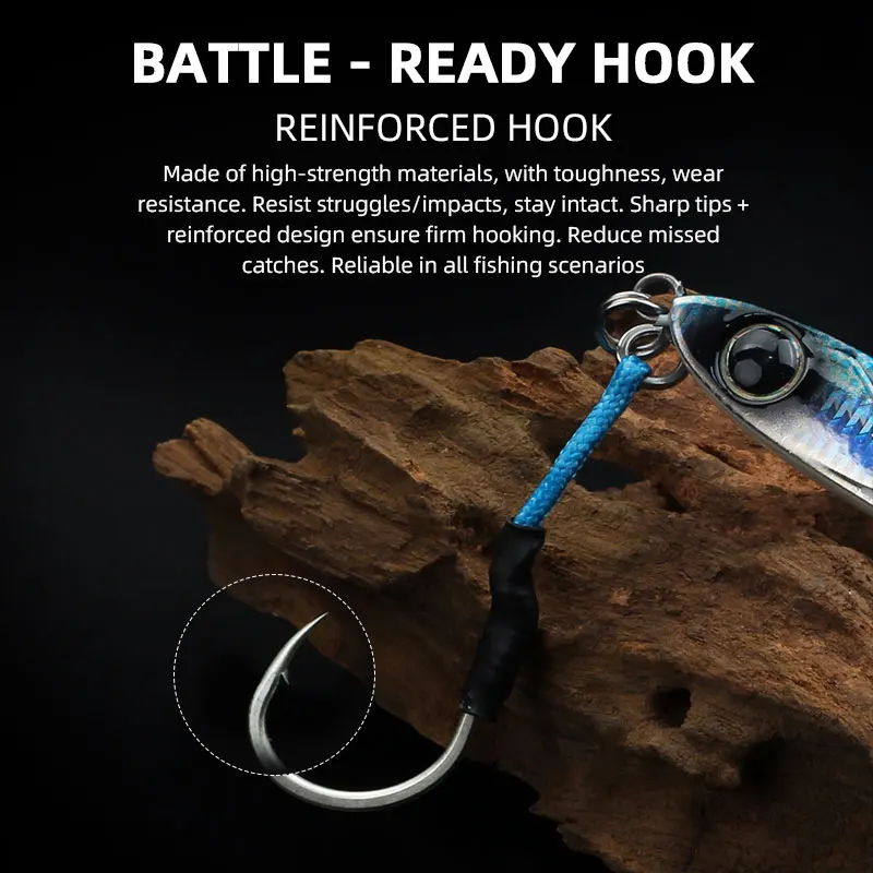 Magic Works 30g 45g 60g Plantilla de pesca de agua salada señuelo de fundición larga Jigging señuelos de Metal perca profesional cebo Artificial lubina