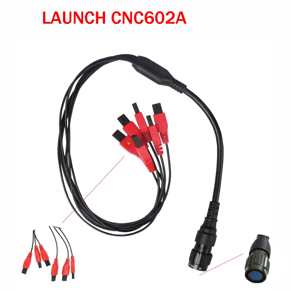 LAUNCH CNC602A Pulse Signal Cable CNC-602A Grease Nozzle Cleaner Dedicated Pulse Line Main Cable Motorcycle Tester