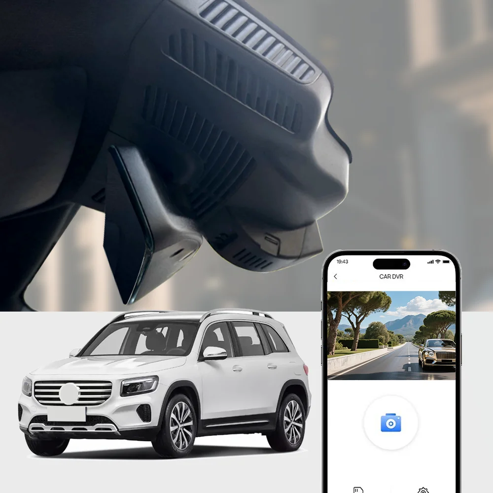 

4K HD WIFi Car DVR Video Recorder Dash Cam For Mercedes Benz GLB X247 AMG GLB 35 EQB 2021 to 2025 DashCam Plug and Play APP