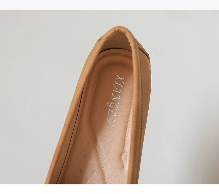 Mocassini con nappe appartamenti di grandi dimensioni Donna Pelle scamosciata di lusso Marrone albicocca Scarpe basse slip-on morbide Scarpe da guida casual quotidiane Mocassini лофе