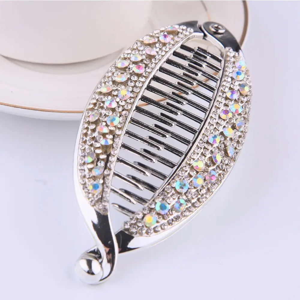 Accessories Fashion Rhinestone Barrettes Women Banana Clips Hair Clips Hair Claws Fish Clip Hairpins
