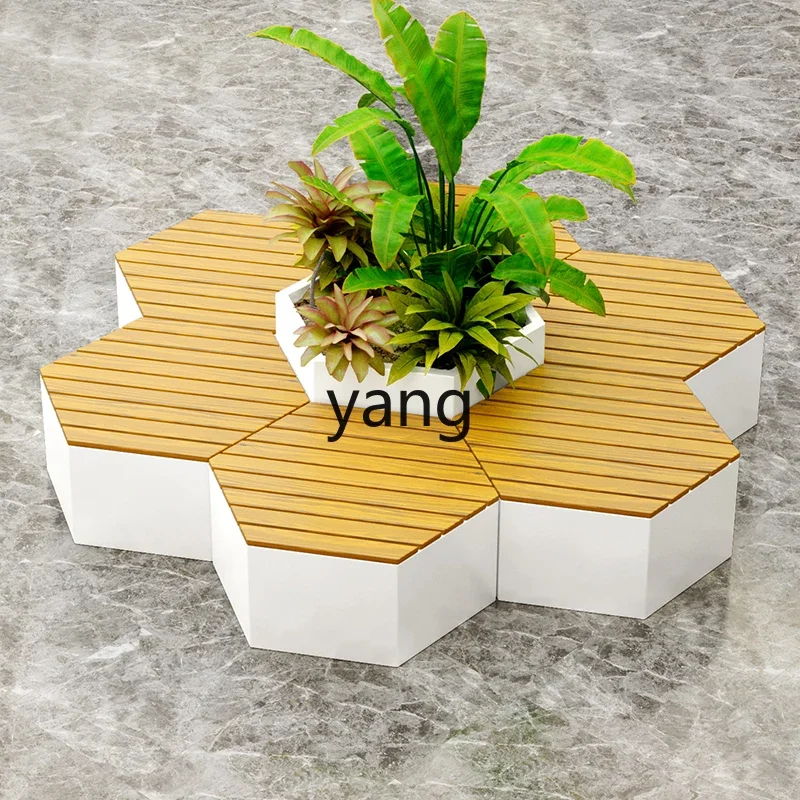 LH Flower Box Seat Hexagonal Outdoor Display Combination Mall Street Flower Bed