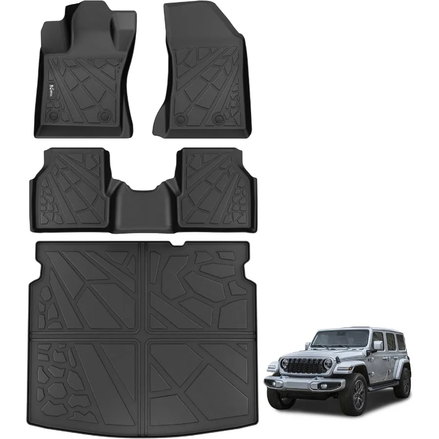 

Floor Mats Fit for 20172025 Jeep Compass Excludes 2017 Old Body Style 1st Generation TPE AllWeather Front and Rear Row with Car