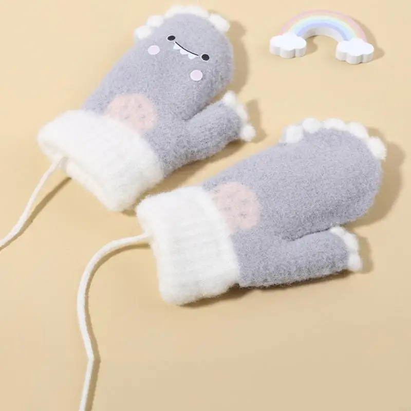 

Q22D Толстая рукавица милые зимние теплые перчатки для детей мальчика девочка малыш Рождественский подарок