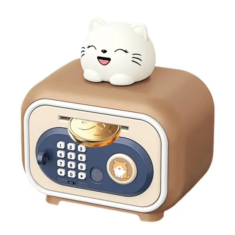 Money Bank For Kids ATM Password Money Saving Box Bank Safe Money Jar With Password And Fingerprint Unlocking Simulation For 4-1