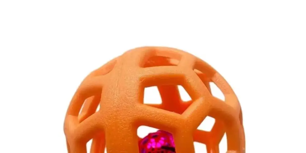 Dog Hollow Ball Toy Rubber Chew Toys for Dogs Cleaning Teeth Molar Bite Resistant Toy with Bell Puppy Training Game