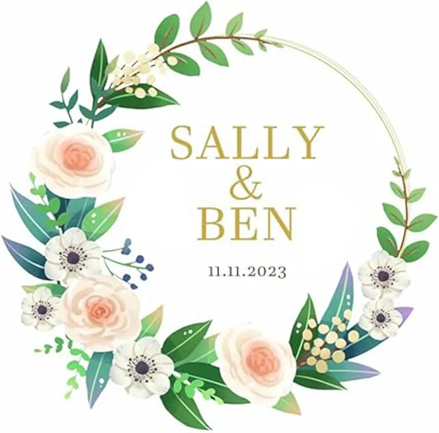 

Sticker 500pcs Custom Wedding Bridal Shower Favor Stickers HD Printed Customizable