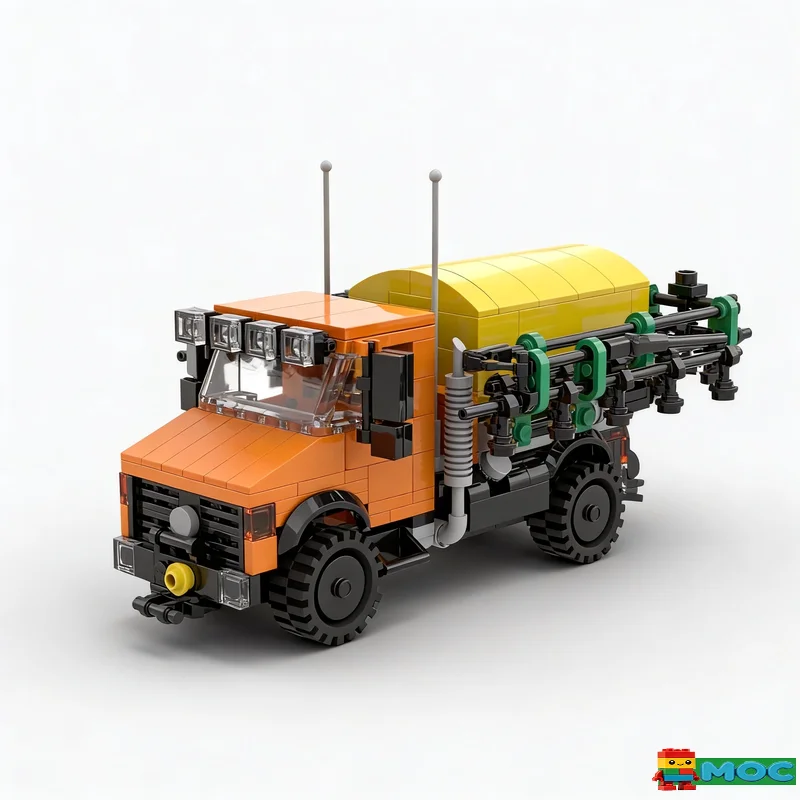 431 PCS Unimog 1600 Farm Sprayer Truck Building Blocks MOC Model DIY Assembly Toy Educational Collection Birthday Gifts For funs