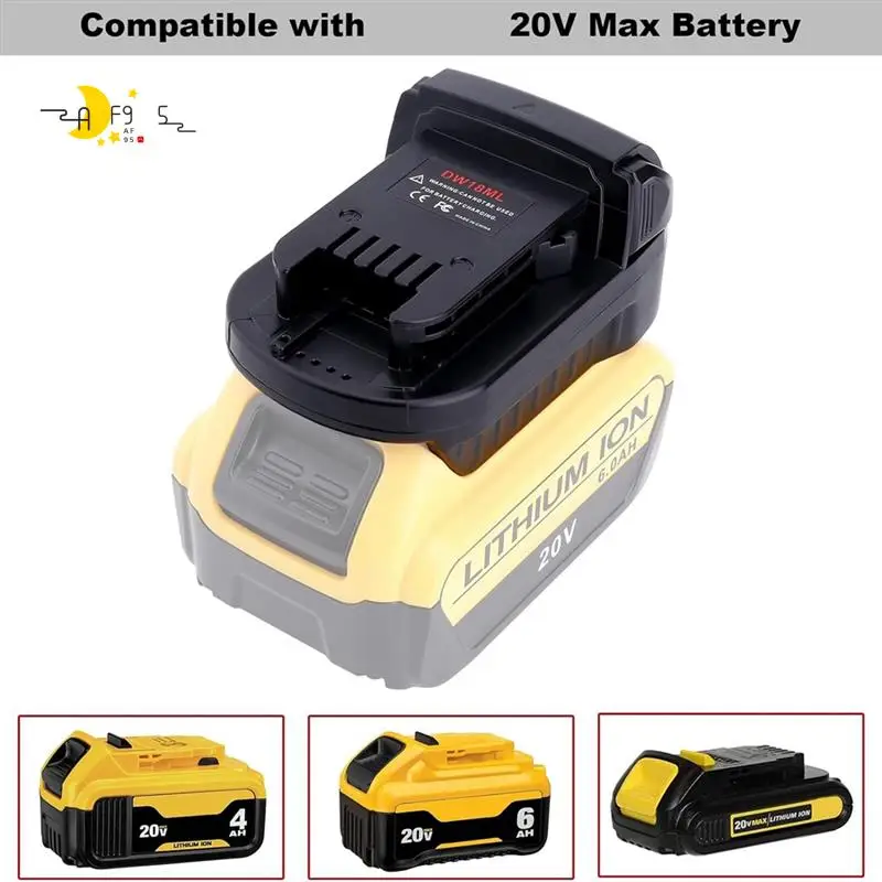 

AF95-Adapter Compatible For 20V Max Battery To Replacement For M18 18V Battery, DW18ML Adapter