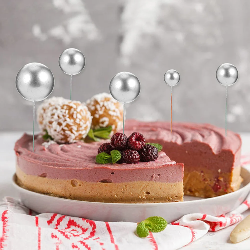 30Pcs Multi Function Cake Balls Fairy Cupcake Decorations Good Looking Color Balloon Cake Decorations Festival Props