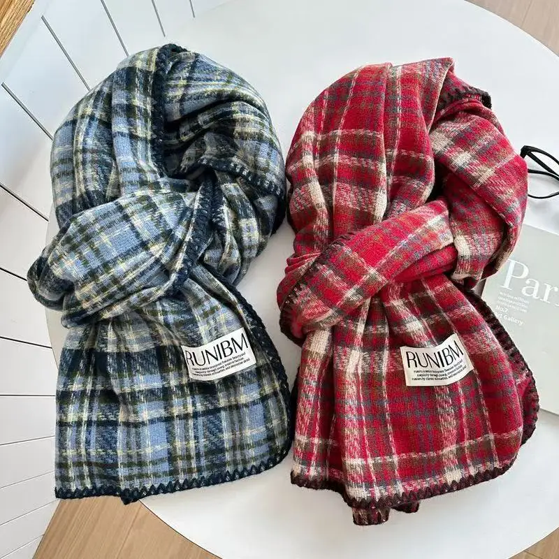 

Семейный зимний вязаный шарф, комплект 2025, 3 шт., теплый морозостойкий шарф, идеальный рождественский подарок для семьи из 3 лет, праздничный аксессуар