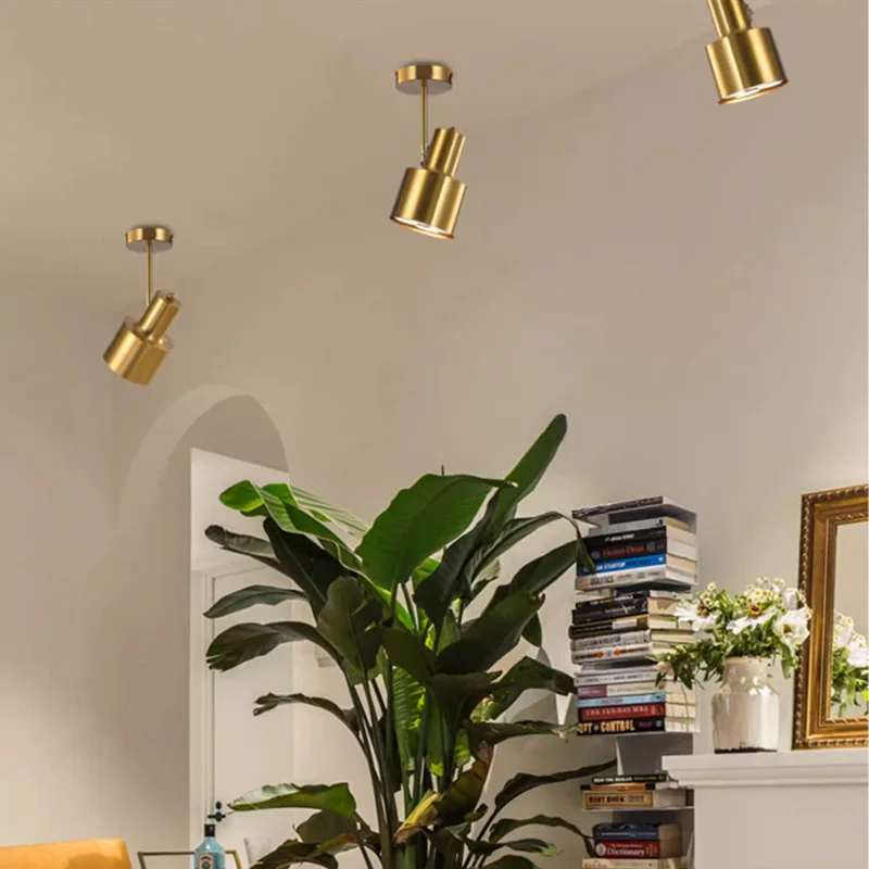 

2025 Modern Copper Wall Lamp With EU Power Cord Switch Warm White Sconce Lamp For Livingroom Bedroom Restroom Indoor Loft Stair