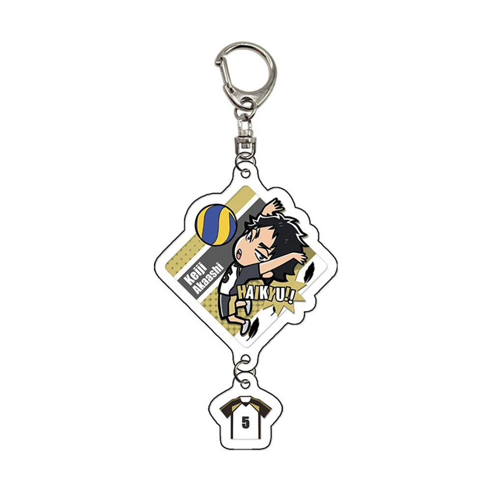 Anime Haikyuu!! Hinata Shoyo Yu Nishinoya Korai Hoshiumi Cosplay Costume Acrylic Key Chain Keychain Accessories