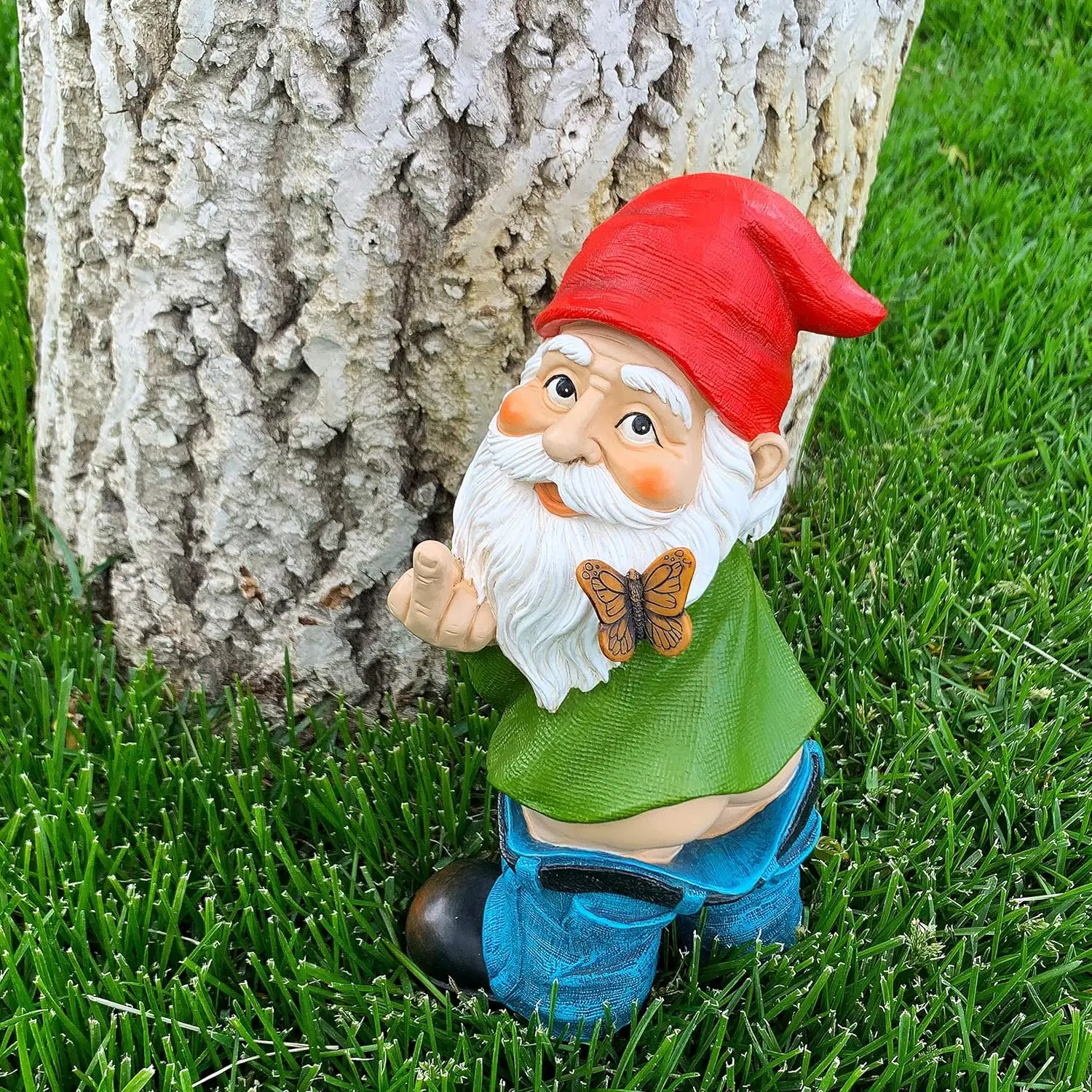 3D Dwarf Vertical Middle Finger Statue, Garden Gnomes, Mini Resin Doll, Statue Crafts, Outdoor Elf, Miniature Garden Dwarf Decor