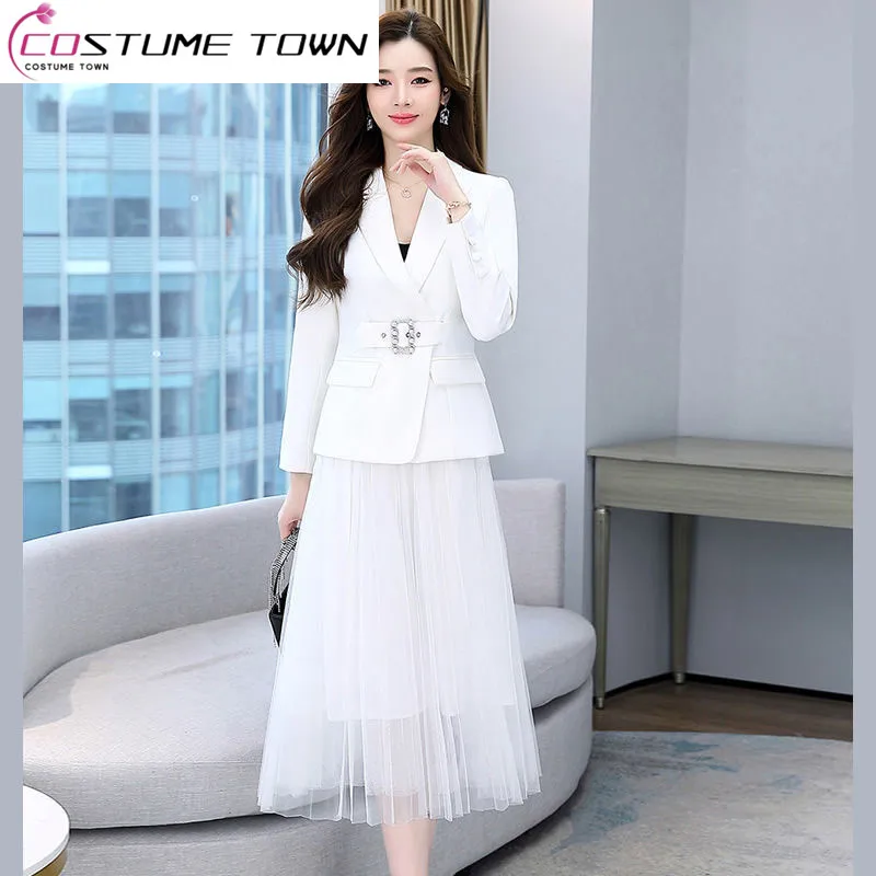 Suit Women's Set Skirt 2023 Spring/Summer New Professional Style Celebrity High Sense Fashion Half Skirt Two Piece Set