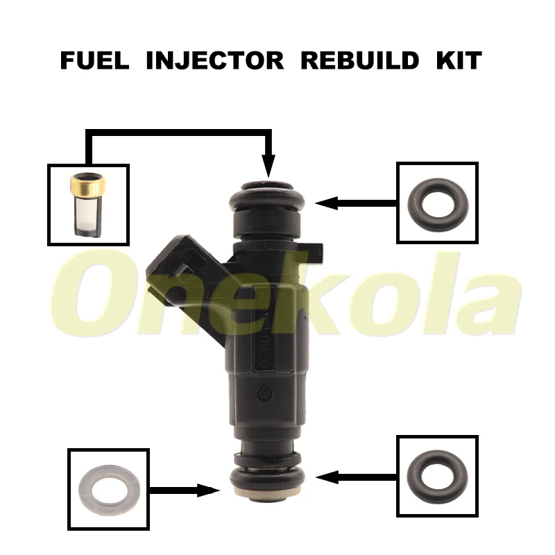 

Fuel Injector Seal O-Ring Kit Seals Filters for 0280156171 for Changanzhixing 474, Hafei, Wuling Yangguang