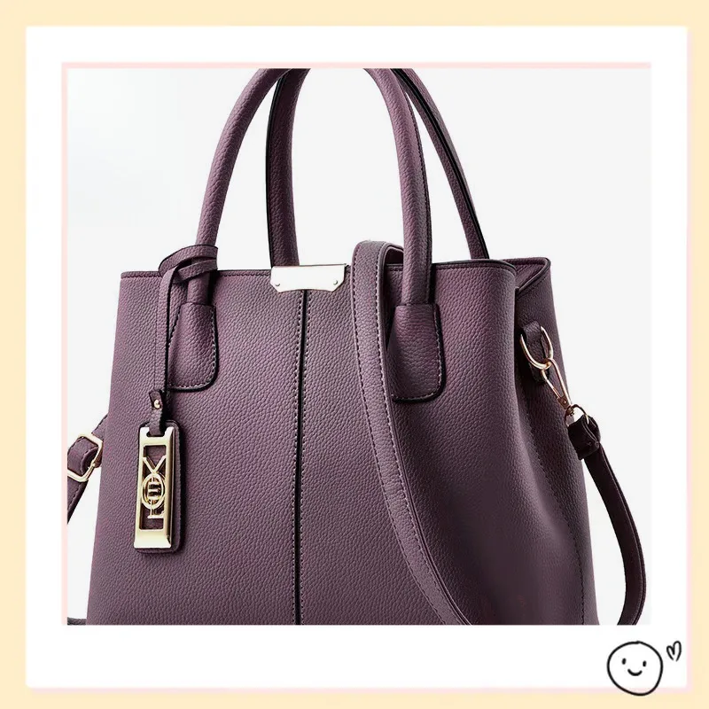 

2025 New Light Gray Women Tote Bag Large Capacity Shoulder Crossbody Handbag Elegant PU Leather Commuter Bag Stylish Daily Purse