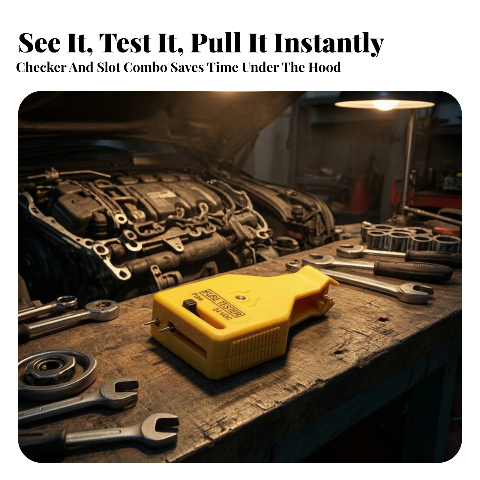 Automotive Fuse Tester and Puller Handheld Fuse Tester Puller Tool Compact Compatible for Mechanics, Glove Box